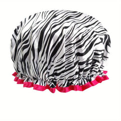 Waterproof Shower Cap for Women Elastic Reusable Bathing Hair Cap