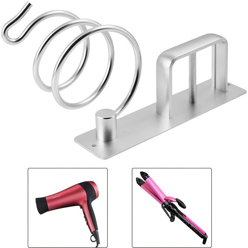 Wall Mounted Hair Dryer Holder Bathroom Storage Rack