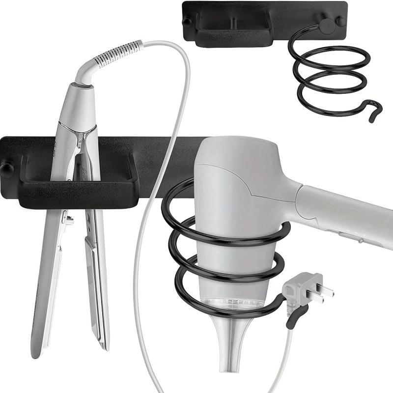 Wall Mounted Hair Dryer Holder Bathroom Storage Rack