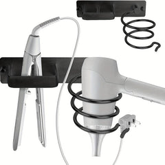 Wall Mounted Hair Dryer Holder Bathroom Storage Rack