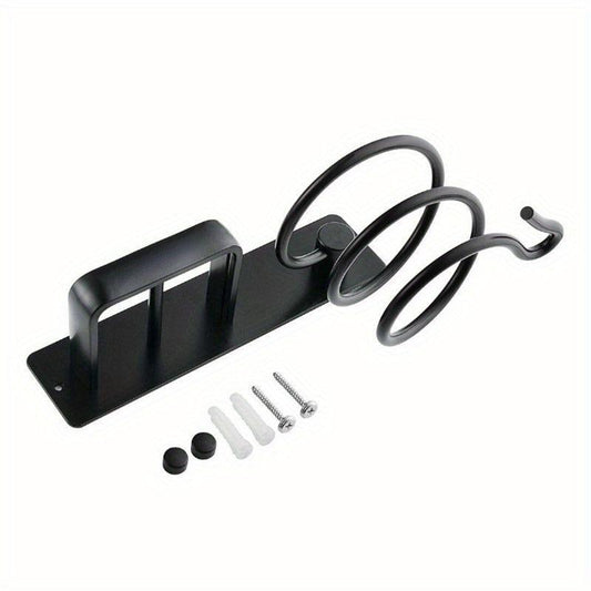 Wall Mounted Hair Dryer Holder Bathroom Storage Rack