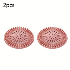 2pcs Sewer Filter Screen Hair Floor Drain Bathroom Hair Prevention Filter
