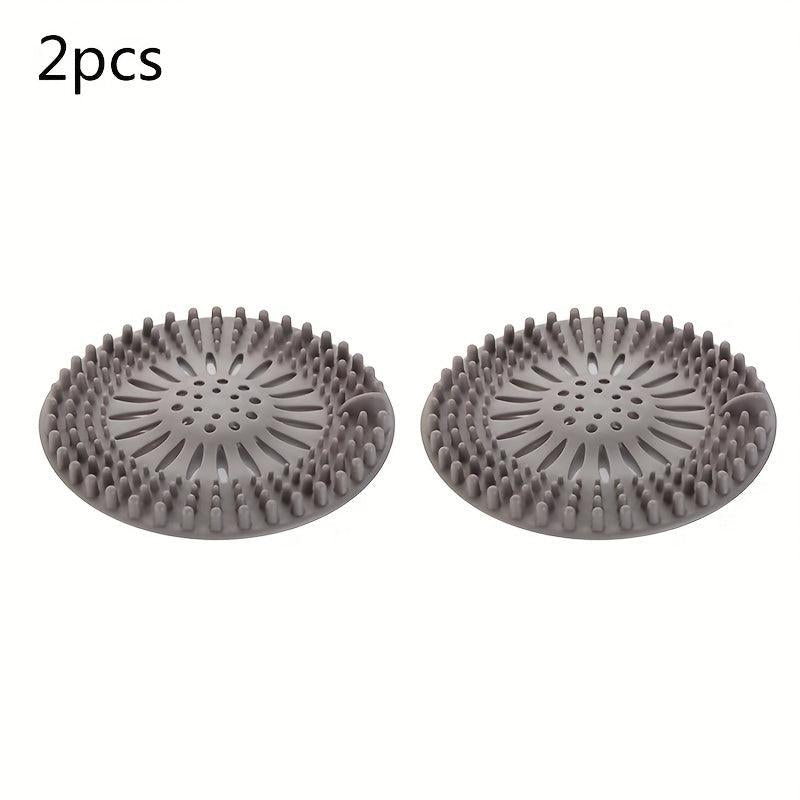 2pcs Sewer Filter Screen Hair Floor Drain Bathroom Hair Prevention Filter