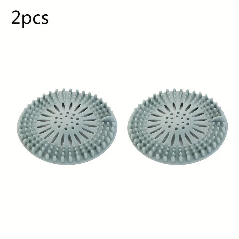 2pcs Sewer Filter Screen Hair Floor Drain Bathroom Hair Prevention Filter