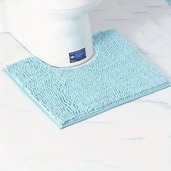 2pcs Bathroom Mat Bath Rug Set Rectangular Floor Mat And U Shape Toilet Rug