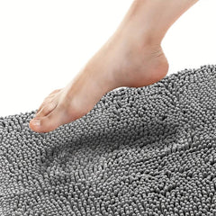 2pcs Bathroom Mat Bath Rug Set Rectangular Floor Mat And U Shape Toilet Rug