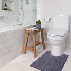 2pcs Bathroom Mat Bath Rug Set Rectangular Floor Mat And U Shape Toilet Rug
