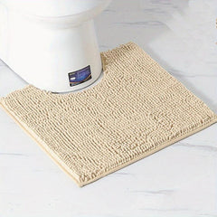 2pcs Bathroom Mat Bath Rug Set Rectangular Floor Mat And U Shape Toilet Rug