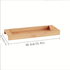 Bamboo Bathroom Vanity Tray for Towels and Cosmetics
