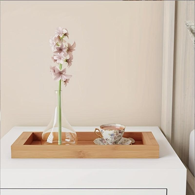 Bamboo Bathroom Vanity Tray for Towels and Cosmetics