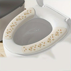 6pcs Cartoon Toilet Seat Covers Self Adhesive Non Slip Soft Toilet Cover