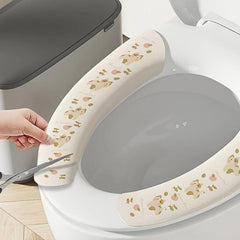 6pcs Cartoon Toilet Seat Covers Self Adhesive Non Slip Soft Toilet Cover