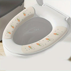6pcs Cartoon Toilet Seat Covers Self Adhesive Non Slip Soft Toilet Cover