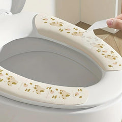 6pcs Cartoon Toilet Seat Covers Self Adhesive Non Slip Soft Toilet Cover
