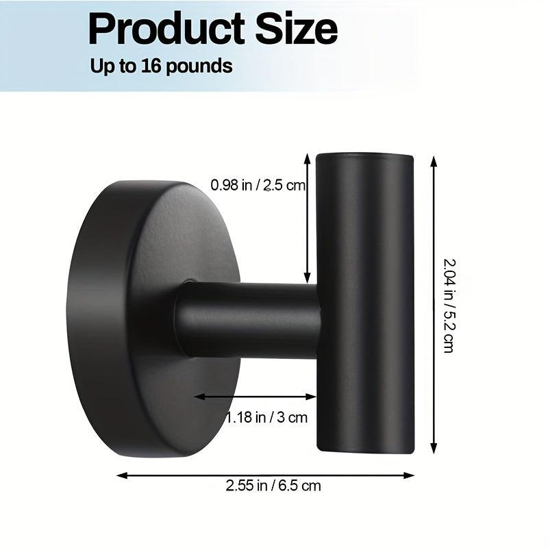 2pcs Stainless Steel Towel Hook Wall Mounted Clothes Hook