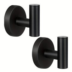 2pcs Stainless Steel Towel Hook Wall Mounted Clothes Hook