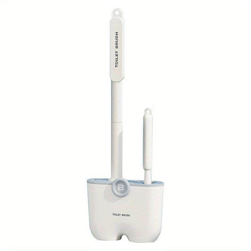 Double Head Silicone Toilet Brush Set Wall mounted Long Handle