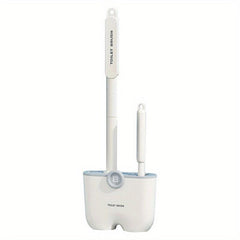 Double Head Silicone Toilet Brush Set Wall mounted Long Handle