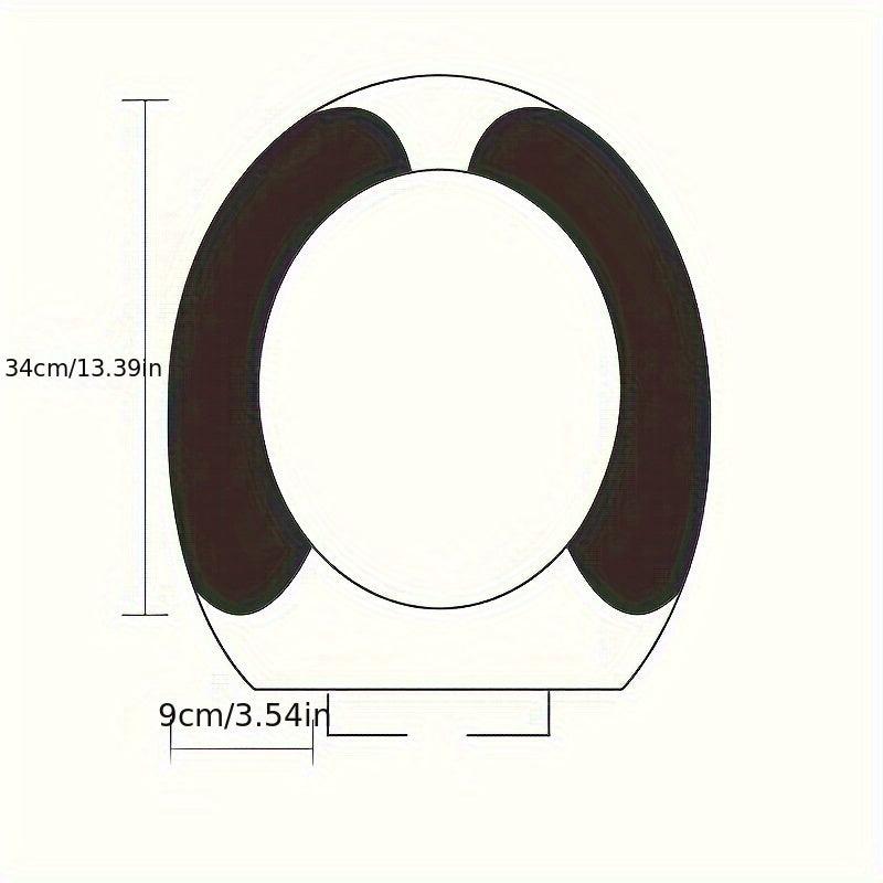 6pcs Cartoon Toilet Seat Covers Thick Padded Non Slip Soft Toilet Cover