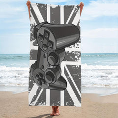 Microfiber Retro Game Pad Beach Towel - Lightweight & Absorbent