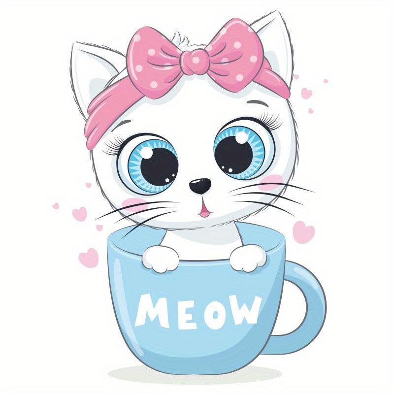 Cat Pattern Toilet Lid Decal Self Adhesive Sticker Home Decor