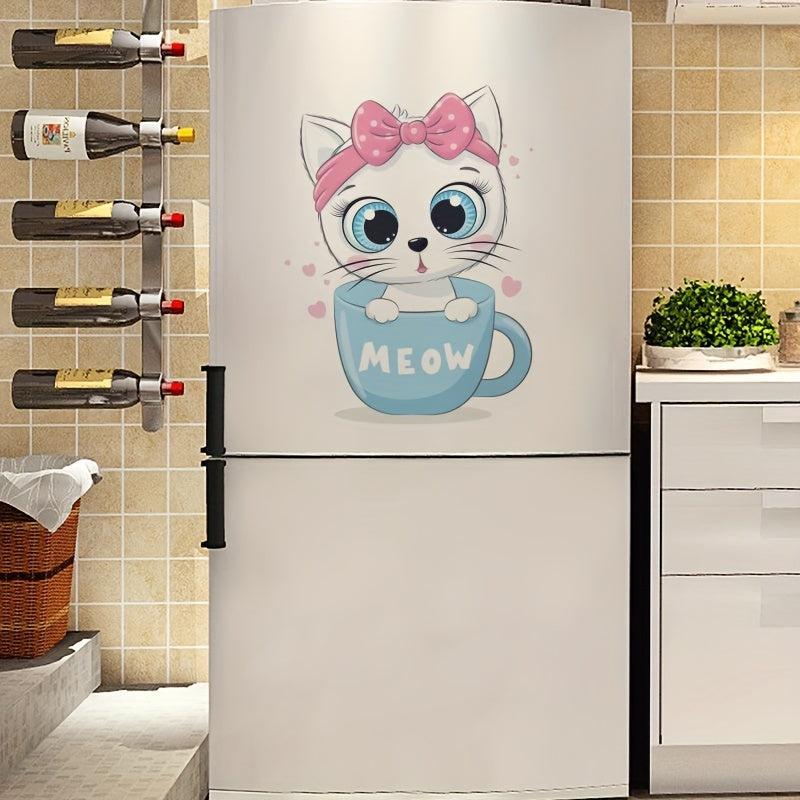 Cat Pattern Toilet Lid Decal Self Adhesive Sticker Home Decor