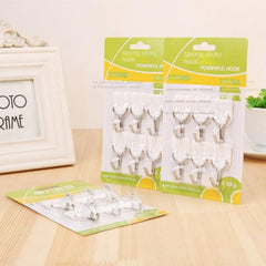 6pcs Self Adhesive Towel Hooks Wall-mounted Storage Hook