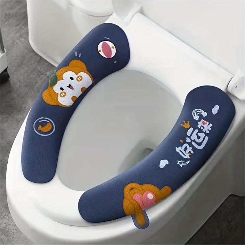 Toilet Seat Cushion 4 Seasons Universal Paste Type Waterproof Mat