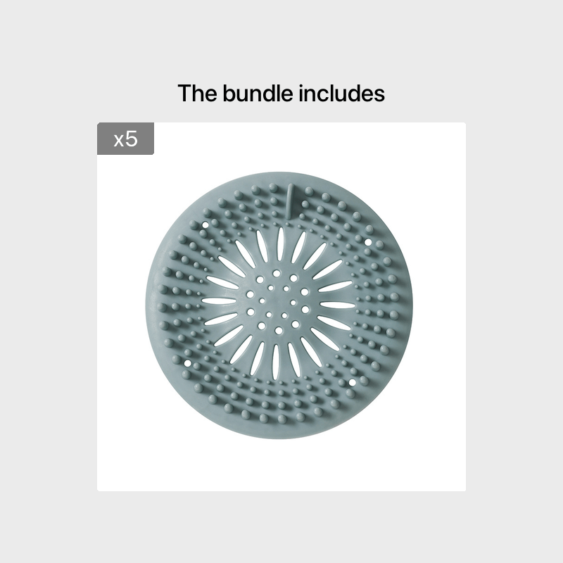 Silicone Hair Catcher Shower Drain Cover Easy Clean Bathroom Kitchen
