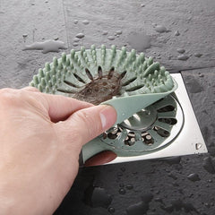 Silicone Hair Catcher Shower Drain Cover Easy Clean Bathroom Kitchen