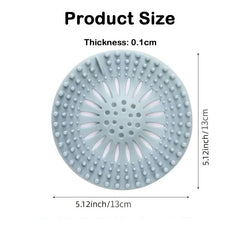 Silicone Hair Catcher Shower Drain Cover Easy Clean Bathroom Kitchen