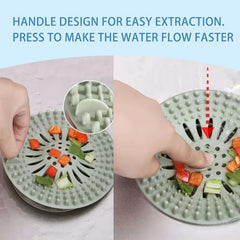 Silicone Hair Catcher Shower Drain Cover Easy Clean Bathroom Kitchen