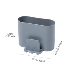 Wall Mounted Toothbrush Holder with Punch - Organize Toothbrushes and Toothpaste