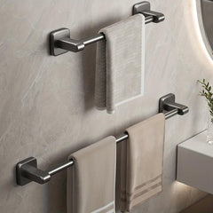 Aluminum Towel Holder Wall Mounted Bathroom Storage Rack