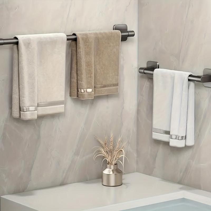 Aluminum Towel Holder Wall Mounted Bathroom Storage Rack