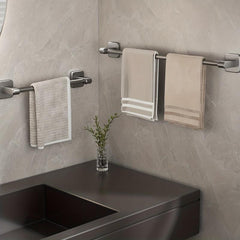 Aluminum Towel Holder Wall Mounted Bathroom Storage Rack
