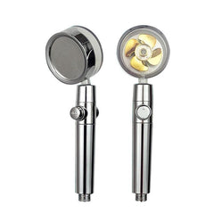 High Pressure Handheld Shower Head Water Saving 360 Rotating Twin Turbo