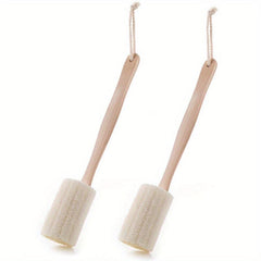 4pcs Natural Loofah Back Scrubber Long Handle Massage Brush