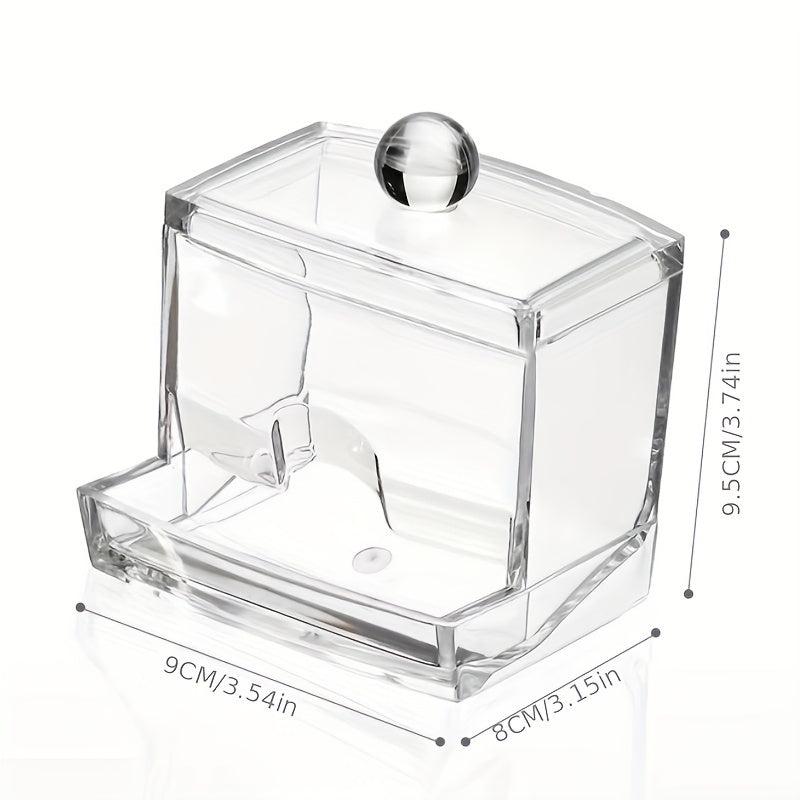Acrylic Q-tip Jar Cotton Ball Dispenser with Lid
