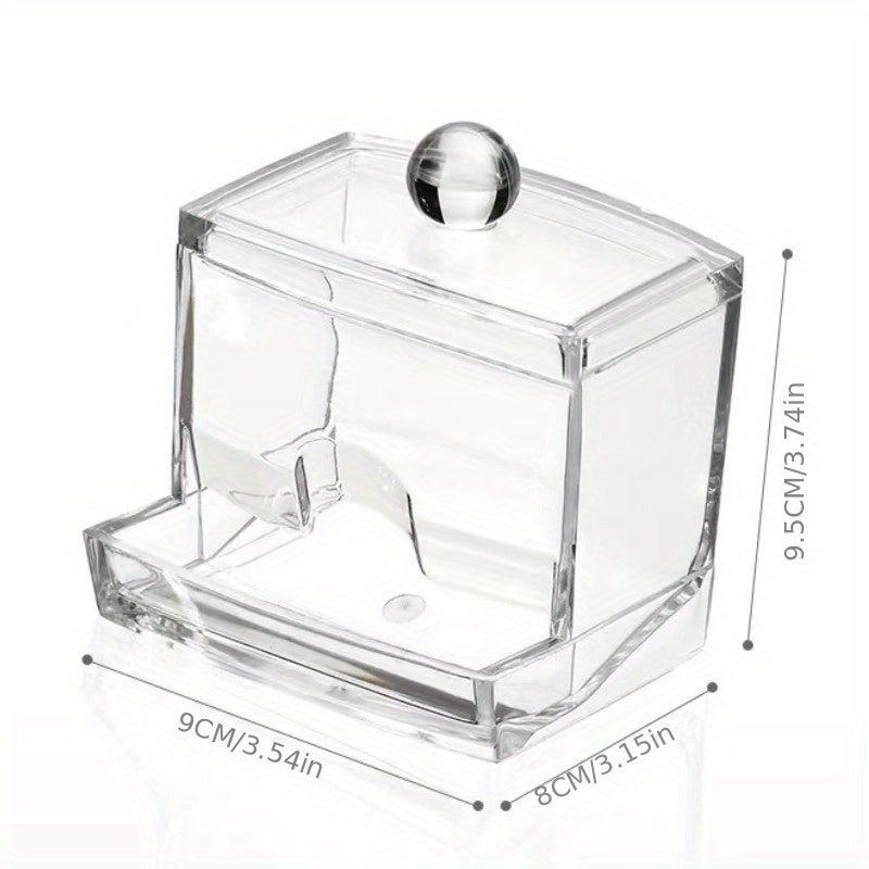 Acrylic Q-tip Jar Cotton Ball Dispenser with Lid