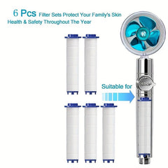 6pcs Handheld Shower Head Replacement Filters for Hard Water Removal