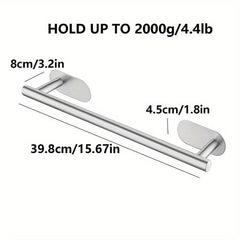 Stainless Steel Shower Towel Rack Wall Mounted Towel Holder