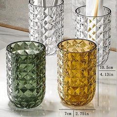 Geometric Textured Mouthwash Cup Bathroom Tumbler
