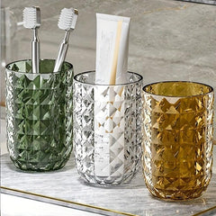 Geometric Textured Mouthwash Cup Bathroom Tumbler