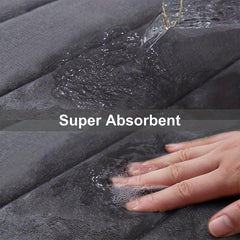 Memory Foam Bath Rug Soft Striped Bathroom Mat Absorbent Durable Decorative Pads