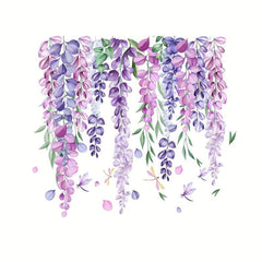 Dragonfly Flower Leaf Toilet Wall Sticker Self-Adhesive Bathroom Decoration