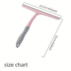 Rotating T-shaped Glass Scraper Shower Squeegee Window Cleaning Brush
