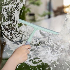 Rotating T-shaped Glass Scraper Shower Squeegee Window Cleaning Brush