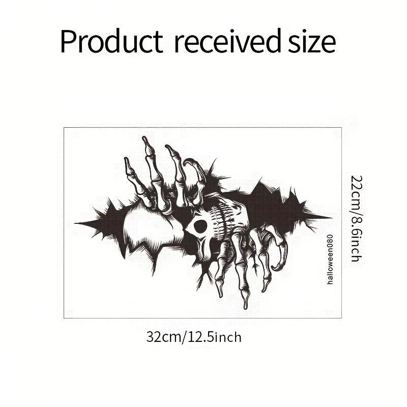 Halloween Skull Bathroom Wall Decoration Sticker Self-adhesive Toilet Lid Decor