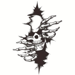 Halloween Skull Bathroom Wall Decoration Sticker Self-adhesive Toilet Lid Decor